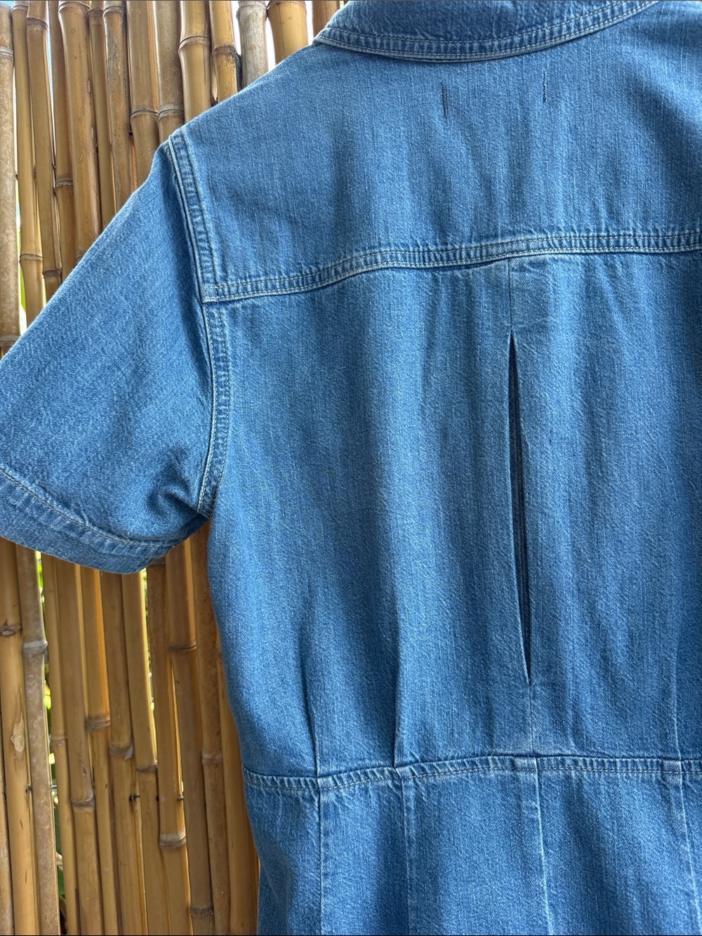 Madewell Blue Denim Button-Front Dress with Tie Waist - Picture 6 of 7